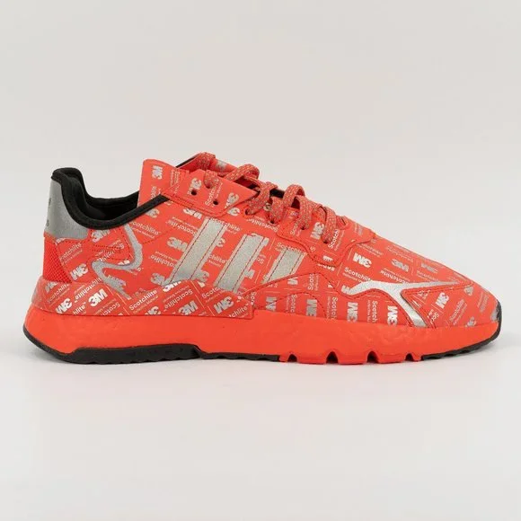 adidas | Shoes | Adidas Nite Jogger X 3m 3m Logo Print Hi Res Red Fv362  Running Size 12 | Poshmark